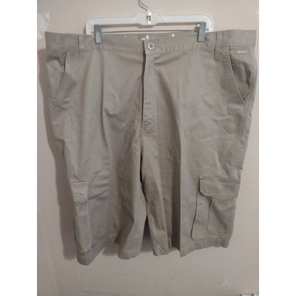 Akademiks Cargo Shorts Brown Cotton Mens Size 46 Flat Front Big & Tall